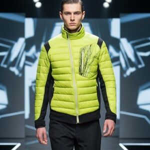Lucien Pellat- Finet Bright Yellow Slim Fit Down Puffer Size L